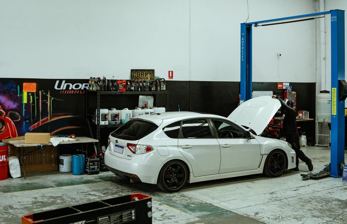 Work in progress at the Unorthodox Automotive workshop in Carlisle